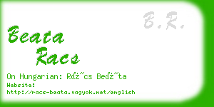 beata racs business card